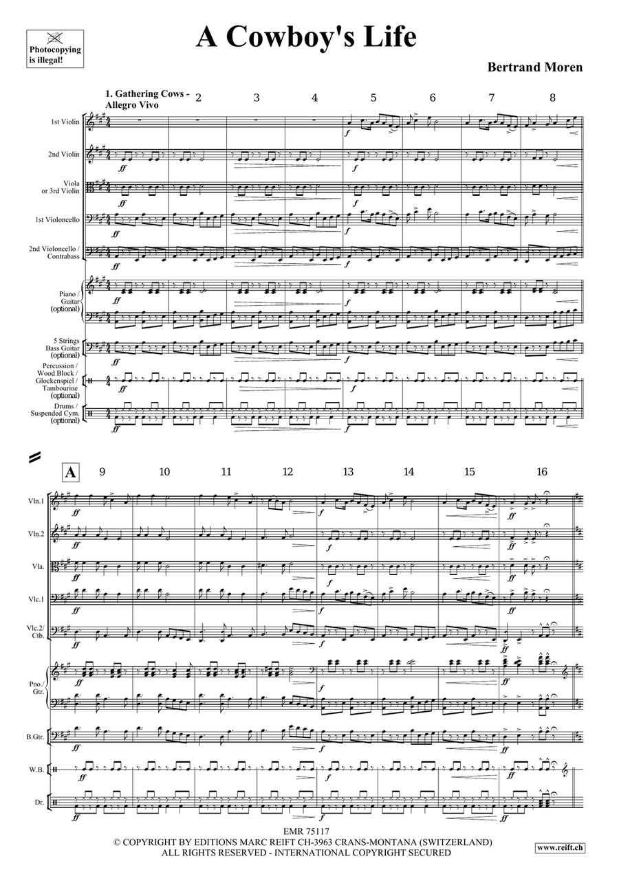 A Cowboy's Life A Cowboy's Life String Quintet scores gallery preview page 4