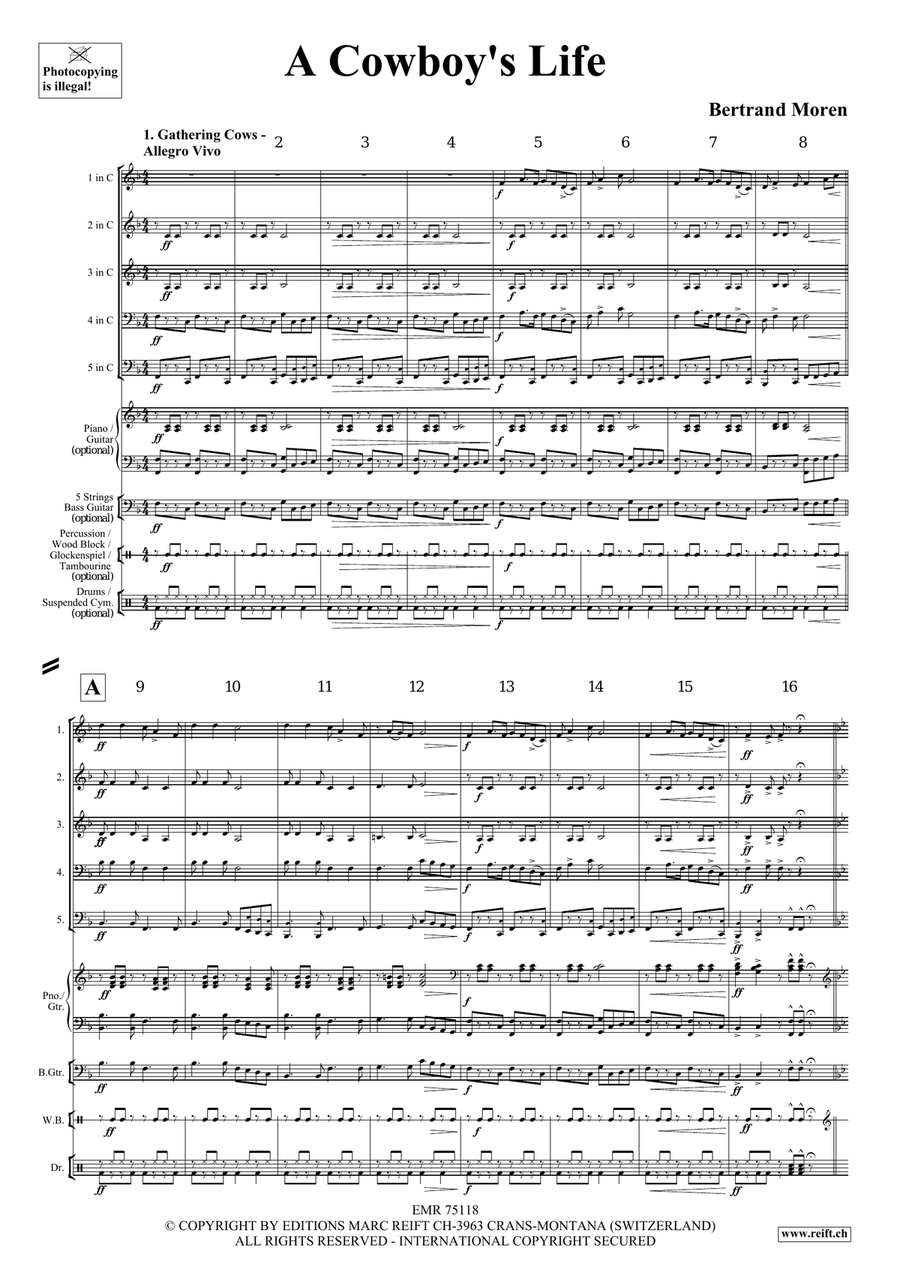 A Cowboy's Life A Cowboy's Life Brass Quintet scores gallery preview page 4