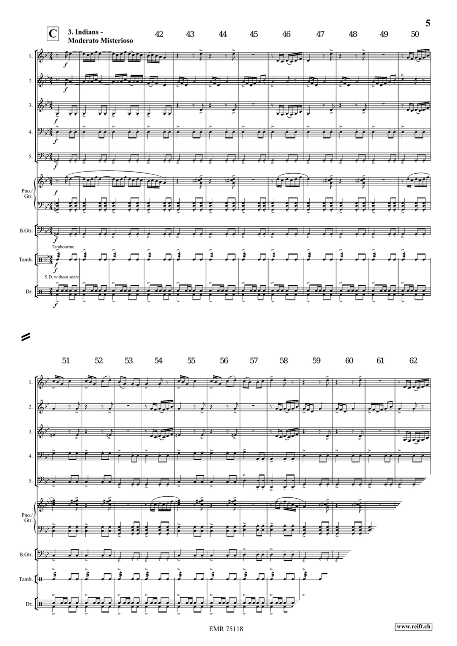 A Cowboy's Life A Cowboy's Life Brass Quintet scores gallery preview page 6