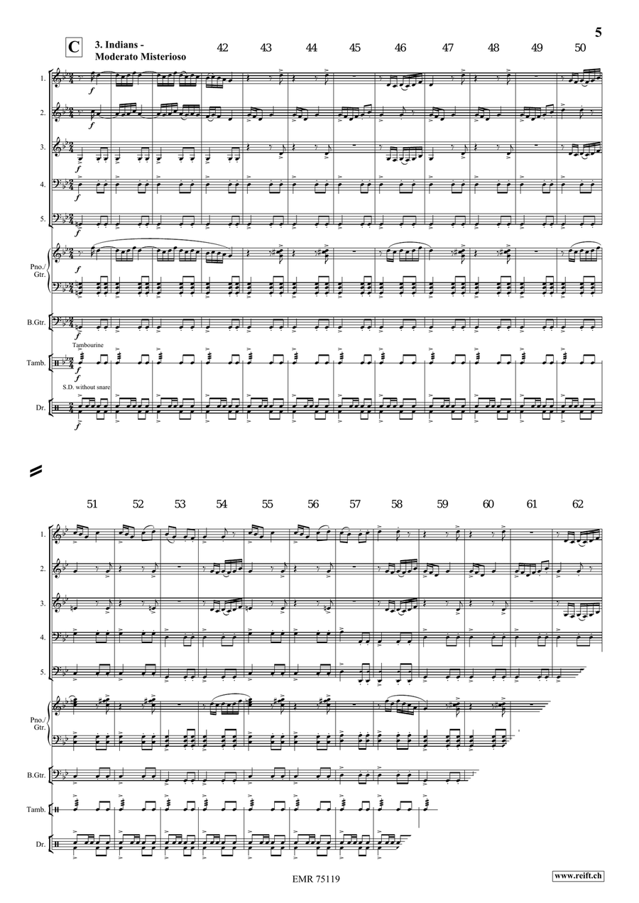 A Cowboy's Life A Cowboy's Life Woodwind Quintet scores gallery preview page 6