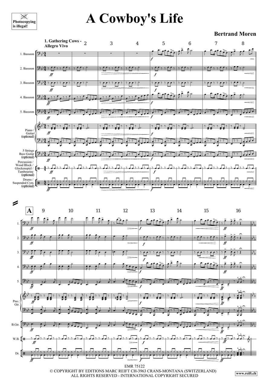 A Cowboy's Life A Cowboy's Life Bassoon scores gallery preview page 4