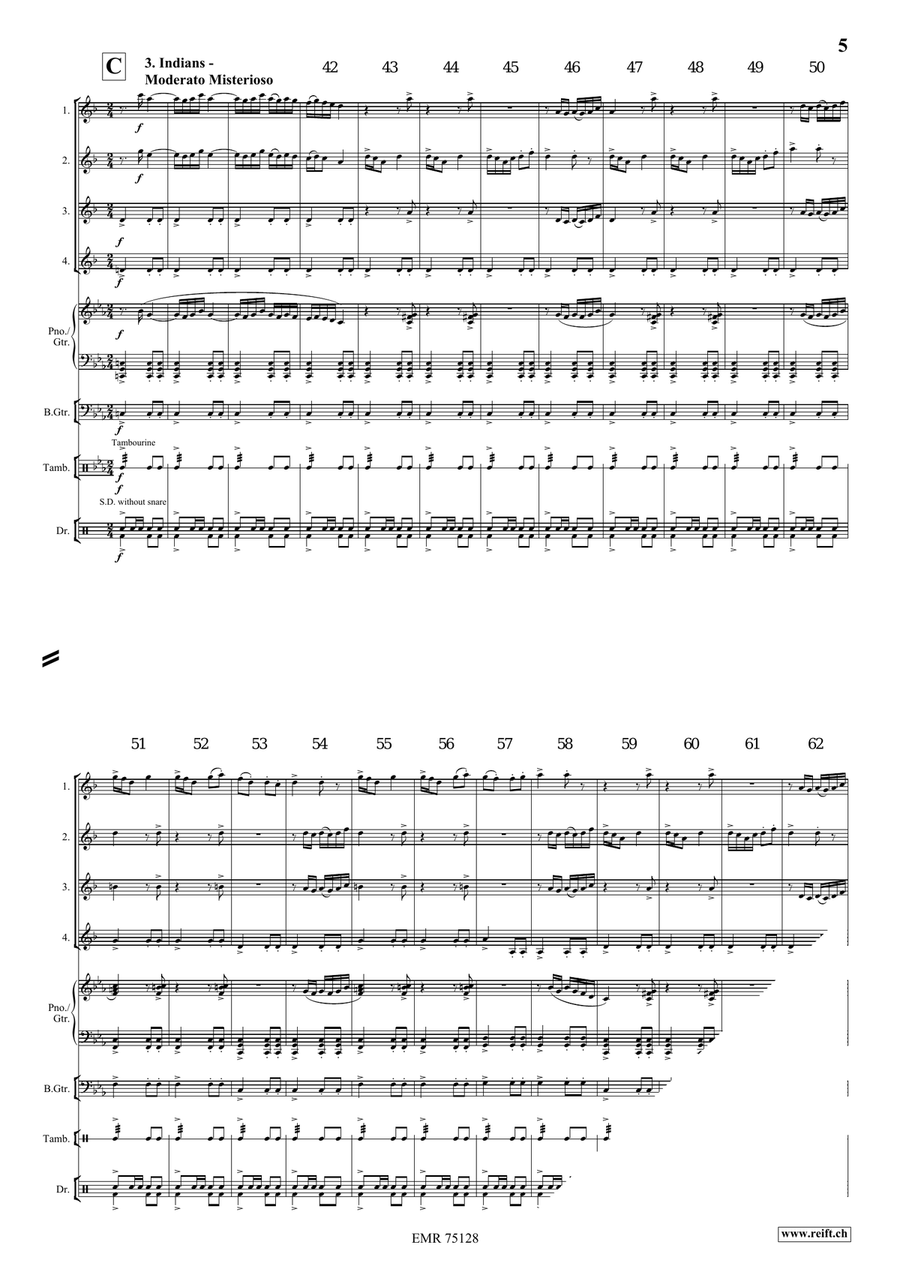A Cowboy's Life A Cowboy's Life Clarinet Quartet scores gallery preview page 6