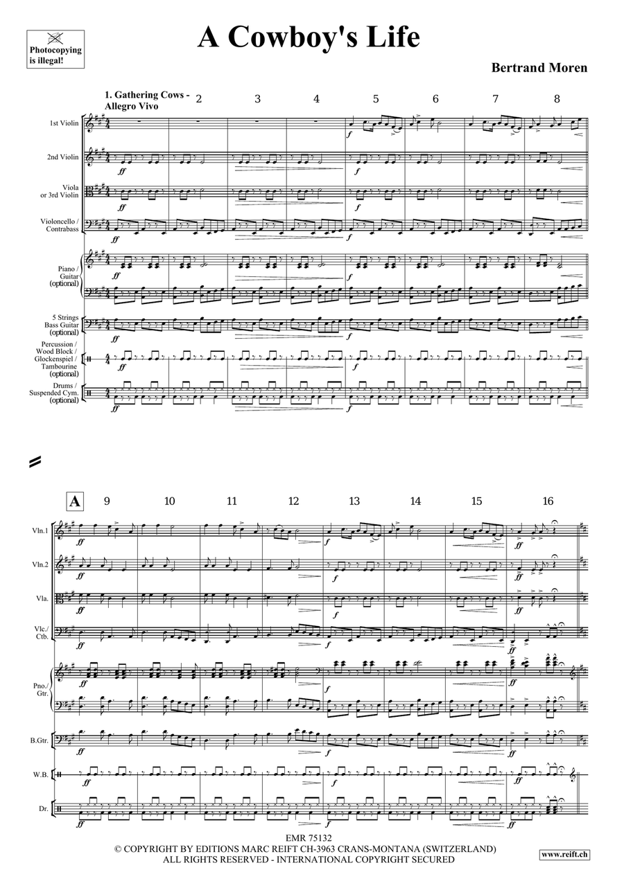 A Cowboy's Life A Cowboy's Life String Quartet scores gallery preview page 4