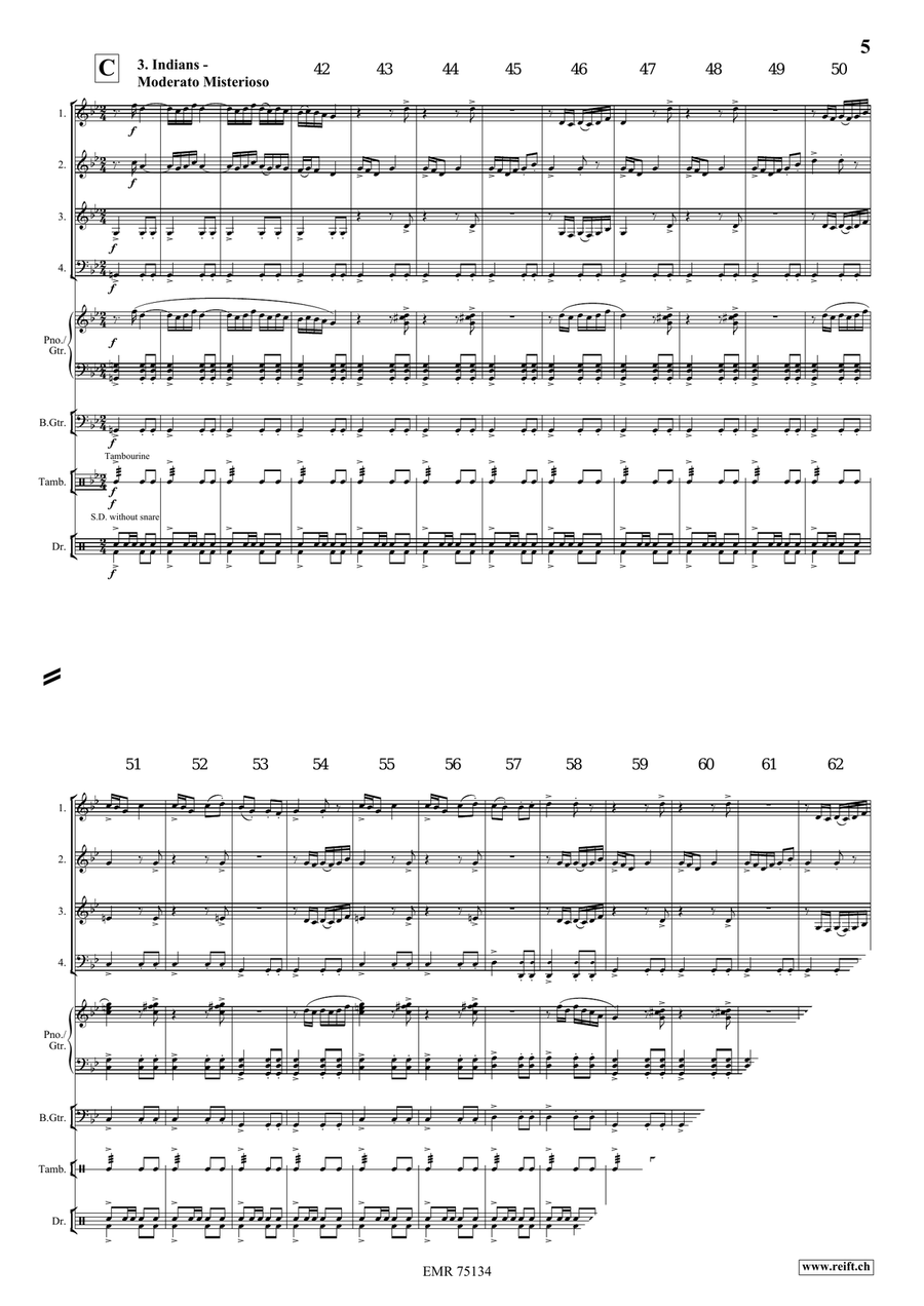A Cowboy's Life A Cowboy's Life Woodwind Quartet scores gallery preview page 6