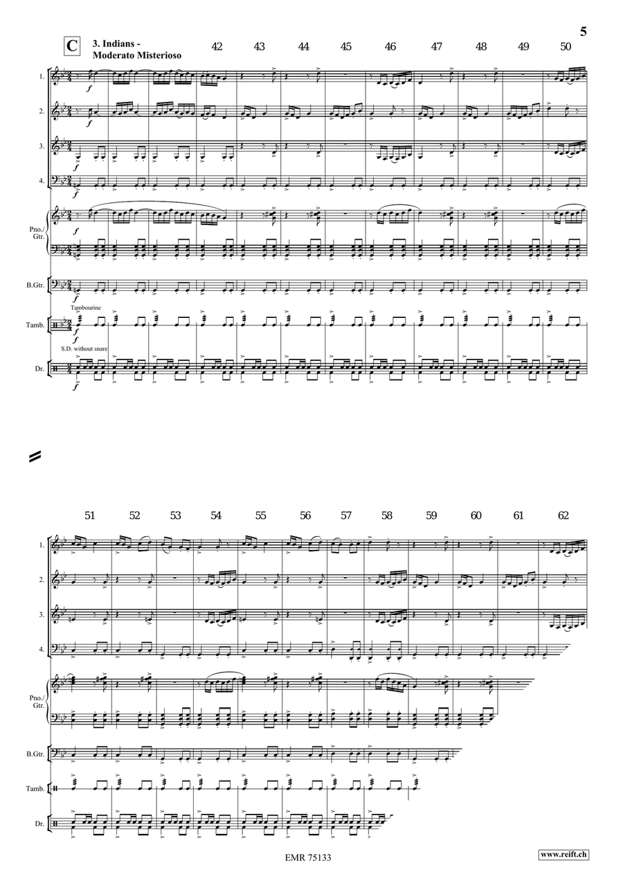 A Cowboy's Life A Cowboy's Life Brass Quartet scores gallery preview page 6