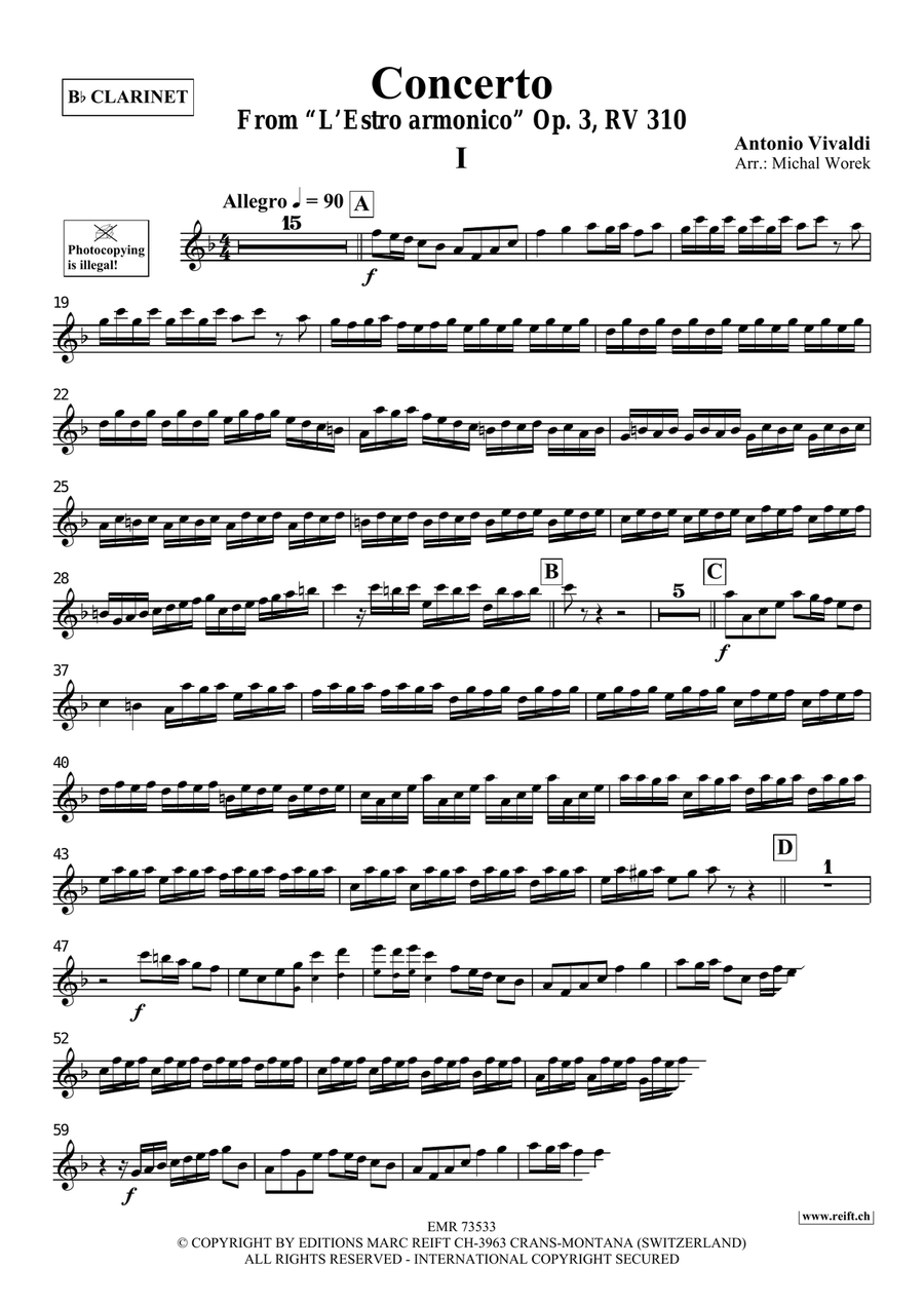 Concerto Concerto Clarinet Solo scores gallery preview page 3