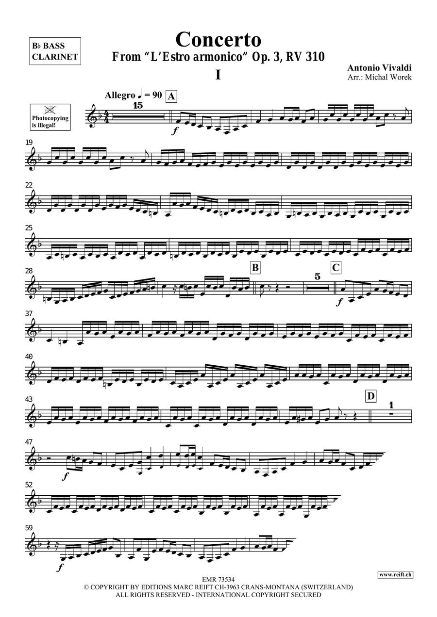 Concerto Concerto Bass Clarinet scores gallery preview page 3