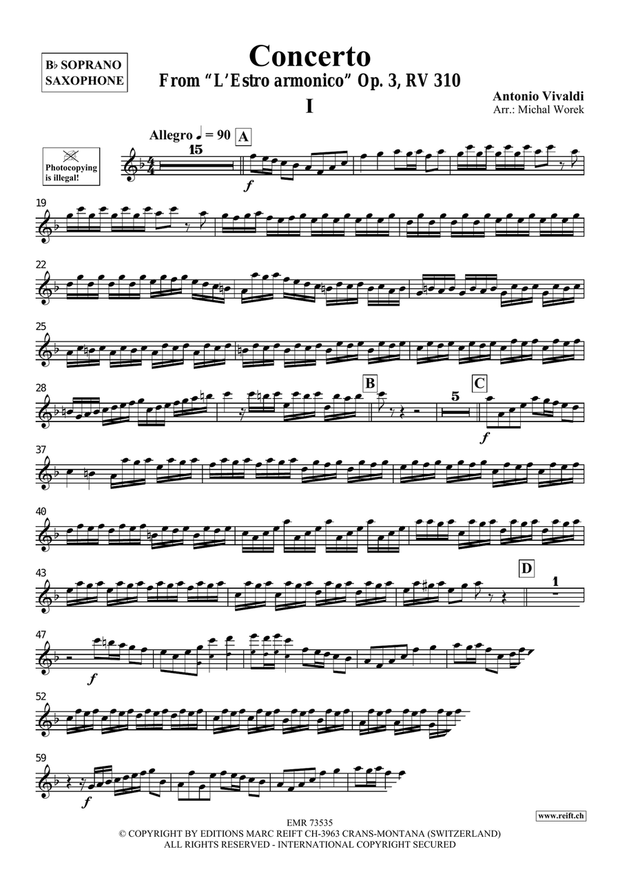 Concerto Concerto Soprano Saxophone scores gallery preview page 3