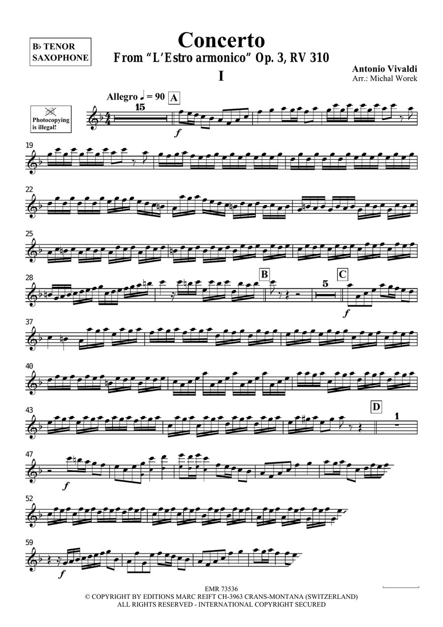 Concerto Concerto Tenor Saxophone scores gallery preview page 3