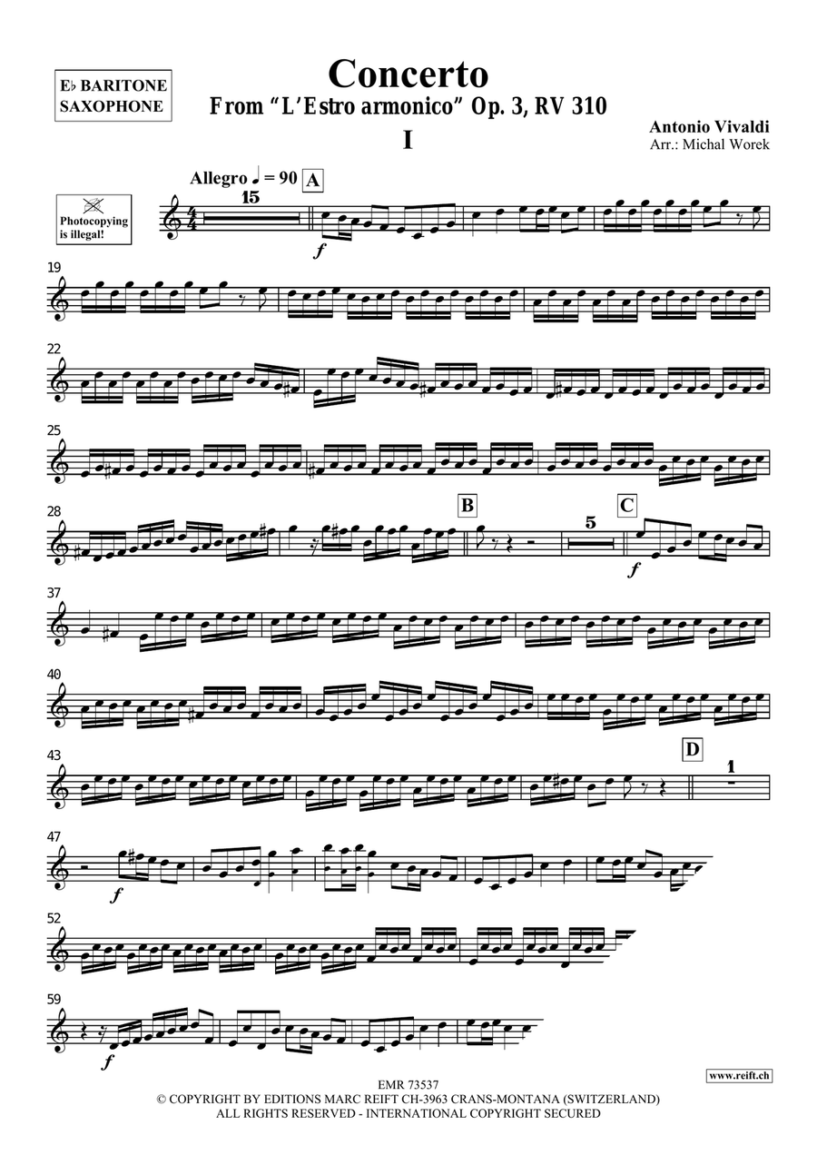 Concerto Concerto Baritone Saxophone scores gallery preview page 3