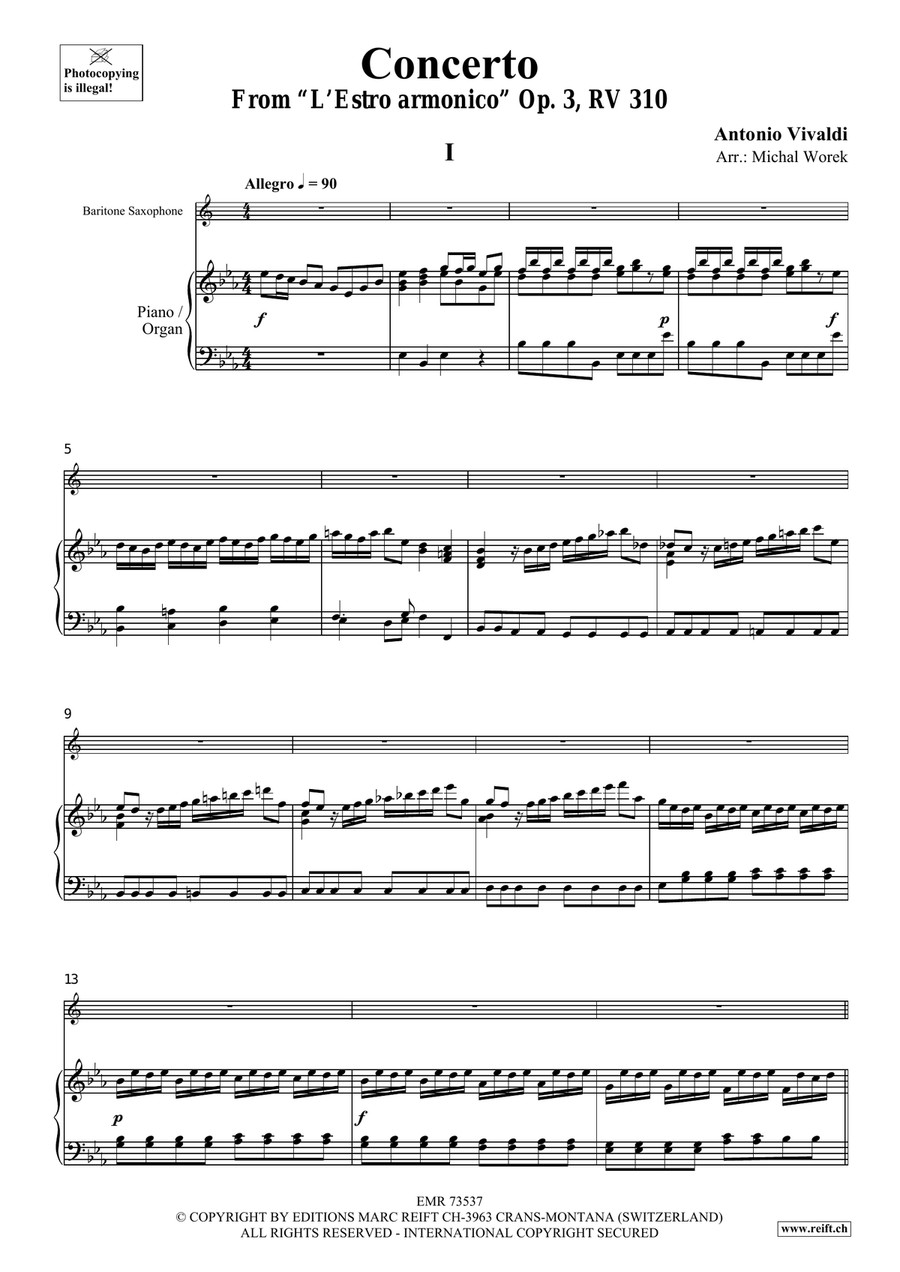 Concerto Concerto Baritone Saxophone scores gallery preview page 4