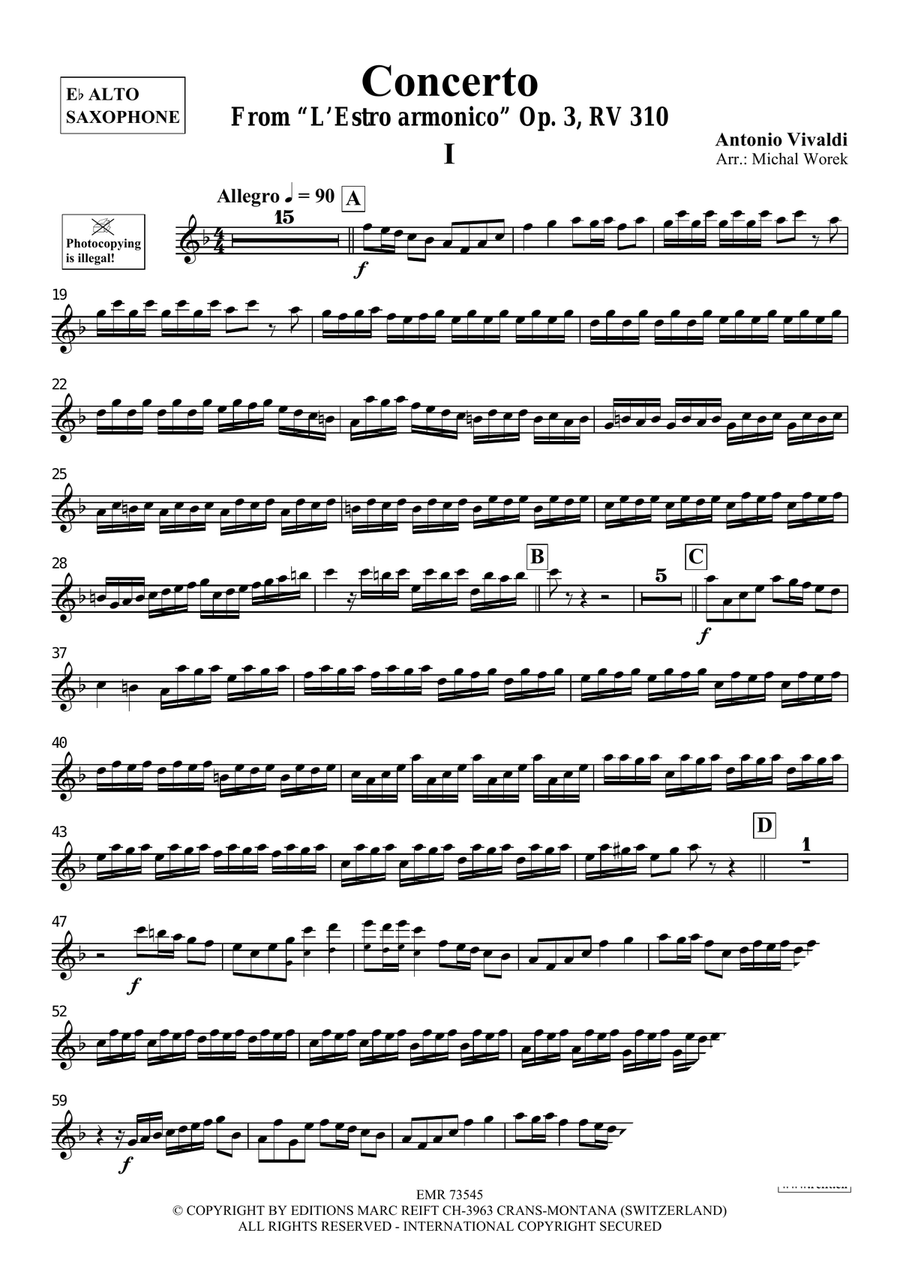 Concerto Concerto Alto Saxophone scores gallery preview page 3
