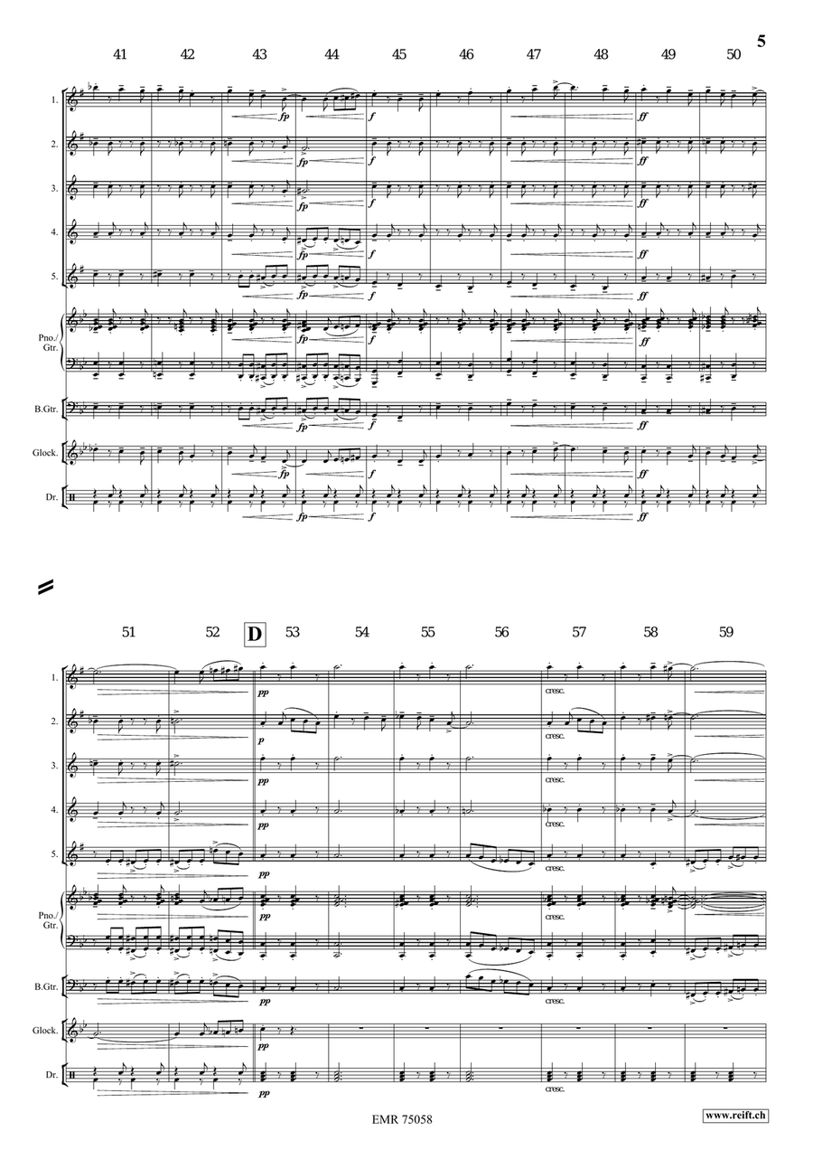 4 Little Cats 4 Little Cats Saxophone Quintet scores gallery preview page 6