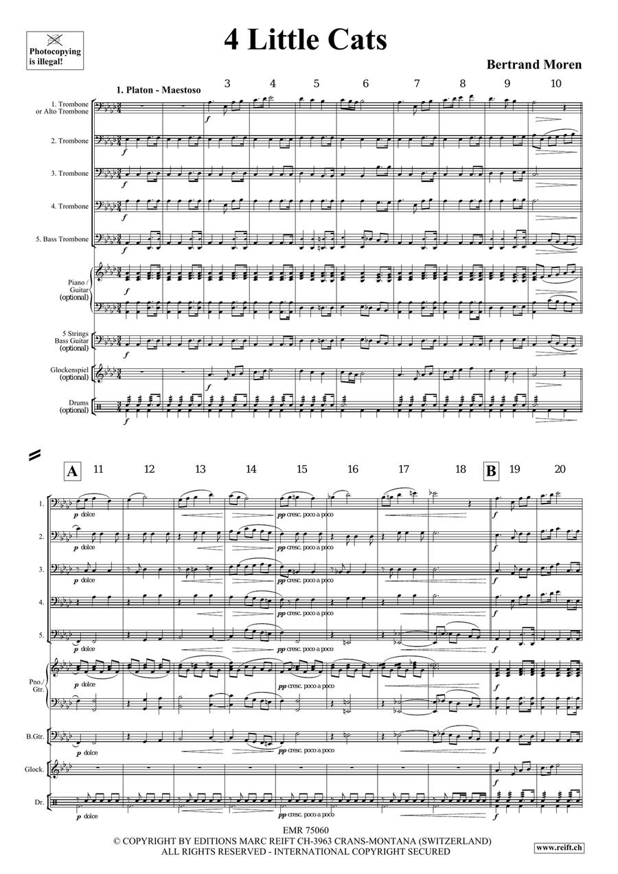4 Little Cats 4 Little Cats Trombone scores gallery preview page 4