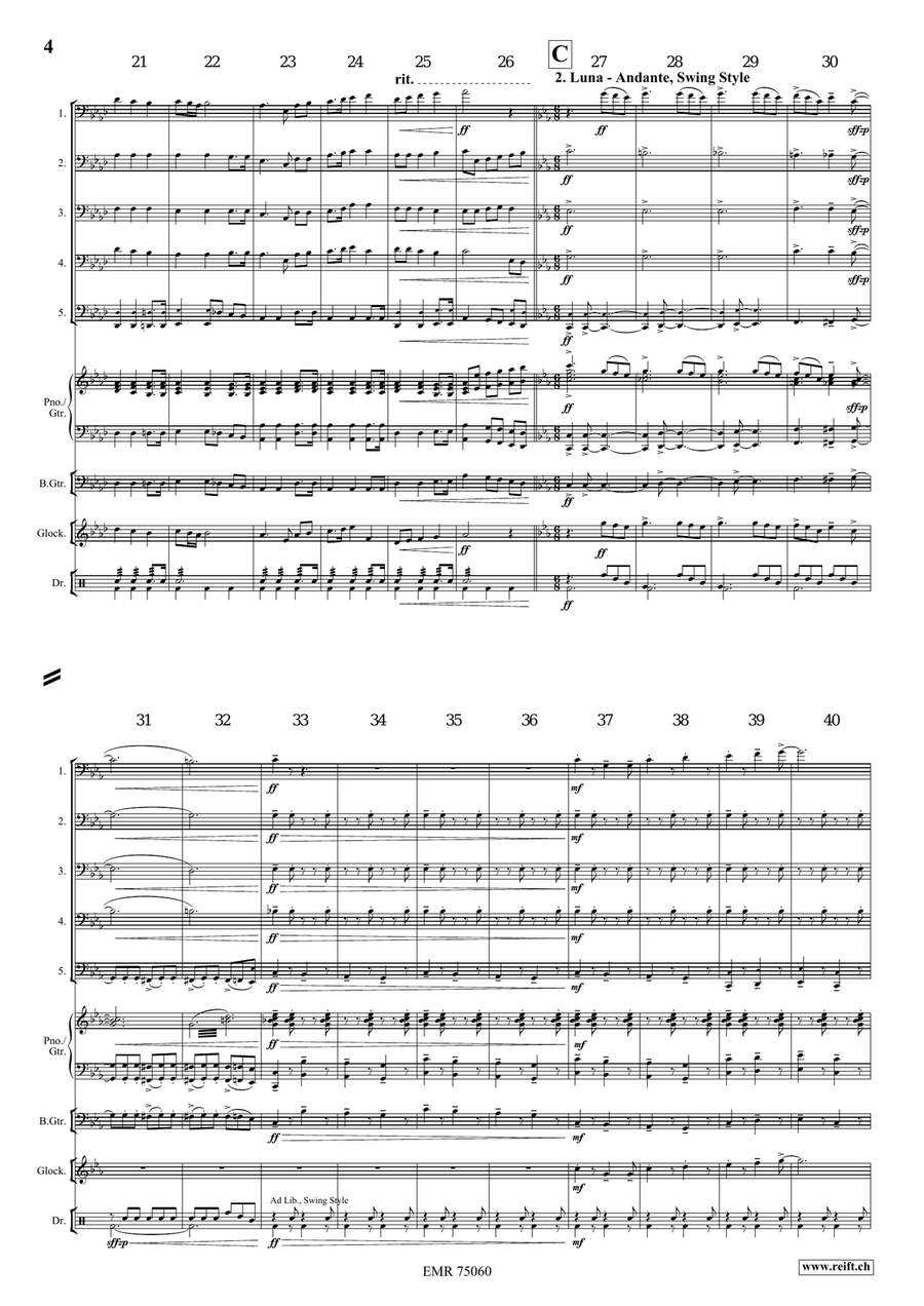 4 Little Cats 4 Little Cats Trombone scores gallery preview page 5