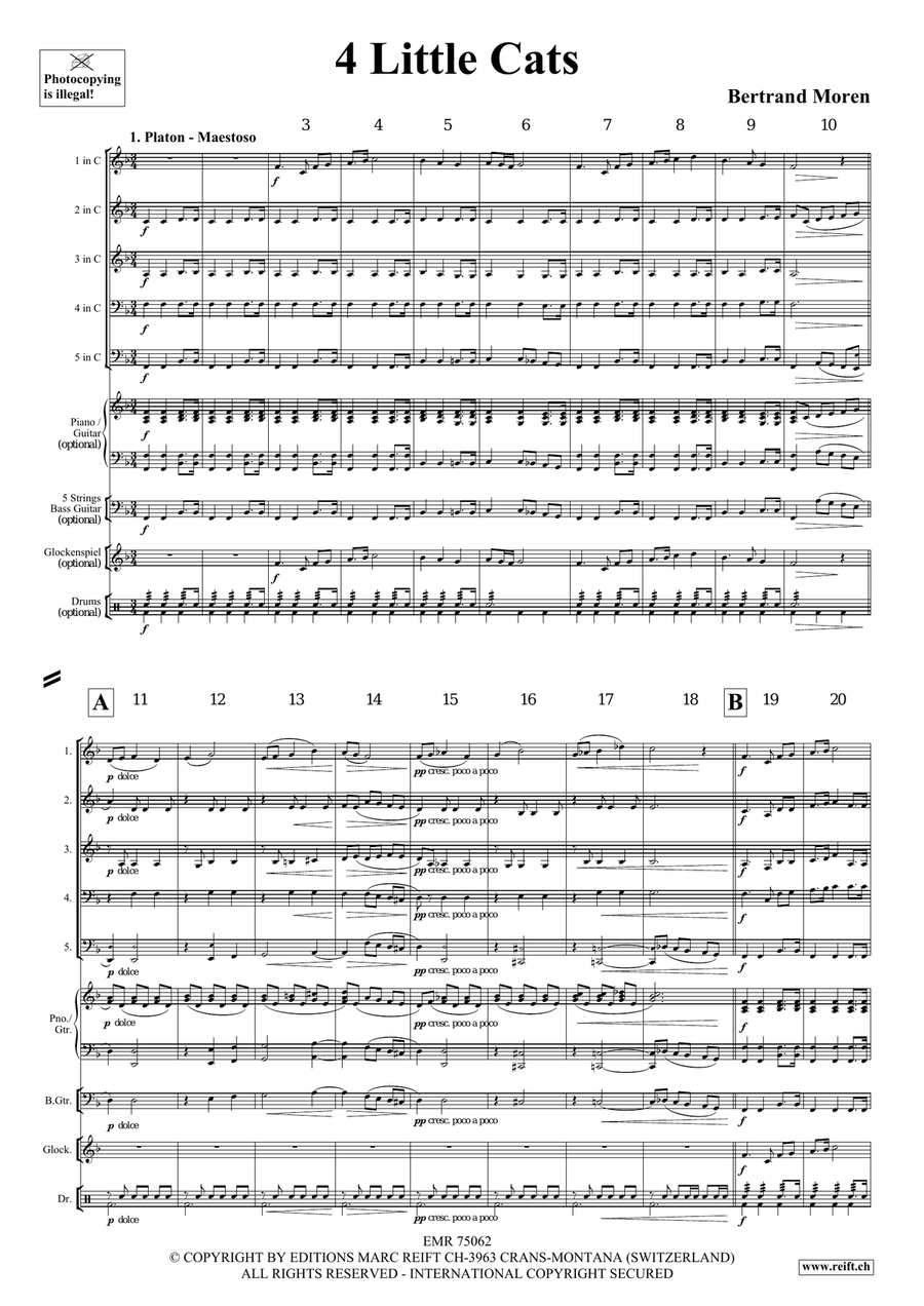 4 Little Cats 4 Little Cats Brass Quintet scores gallery preview page 4