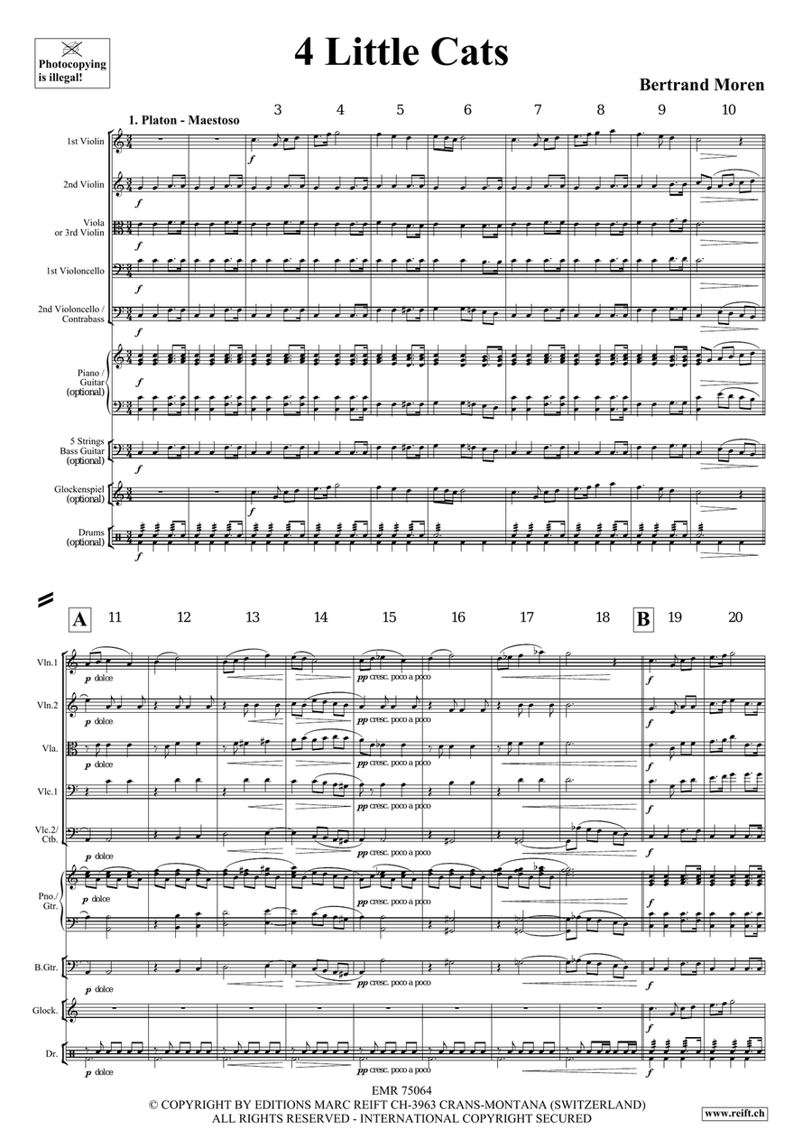 4 Little Cats 4 Little Cats String Orchestra scores gallery preview page 4