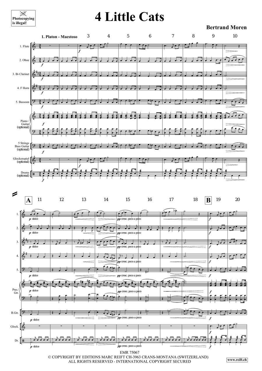 4 Little Cats 4 Little Cats Woodwind Quintet scores gallery preview page 4