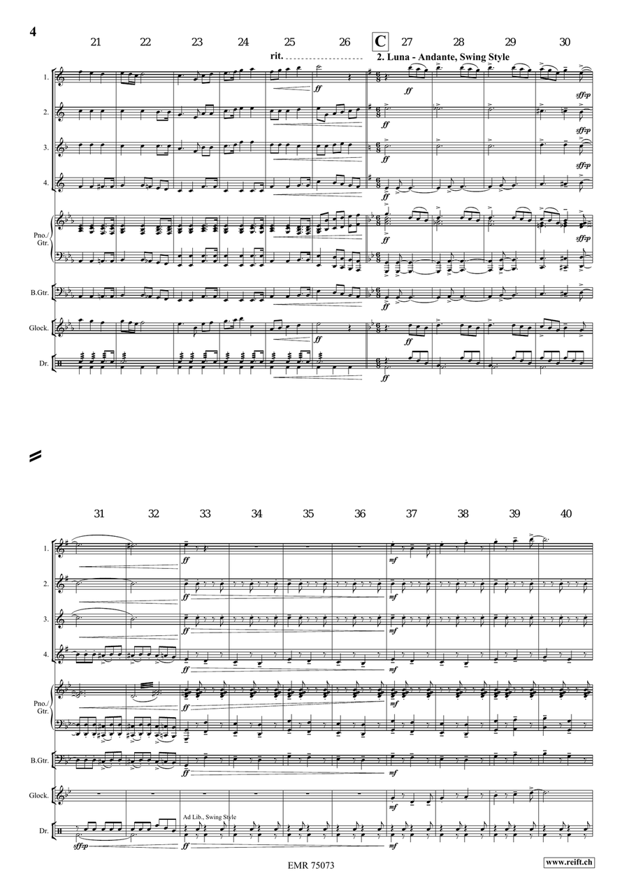 4 Little Cats 4 Little Cats Saxophone Quartet scores gallery preview page 5