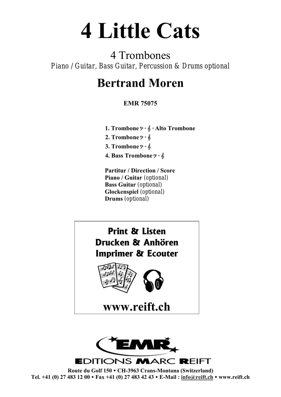 4 Little Cats 4 Little Cats Trombone Quartet scores gallery preview page 2