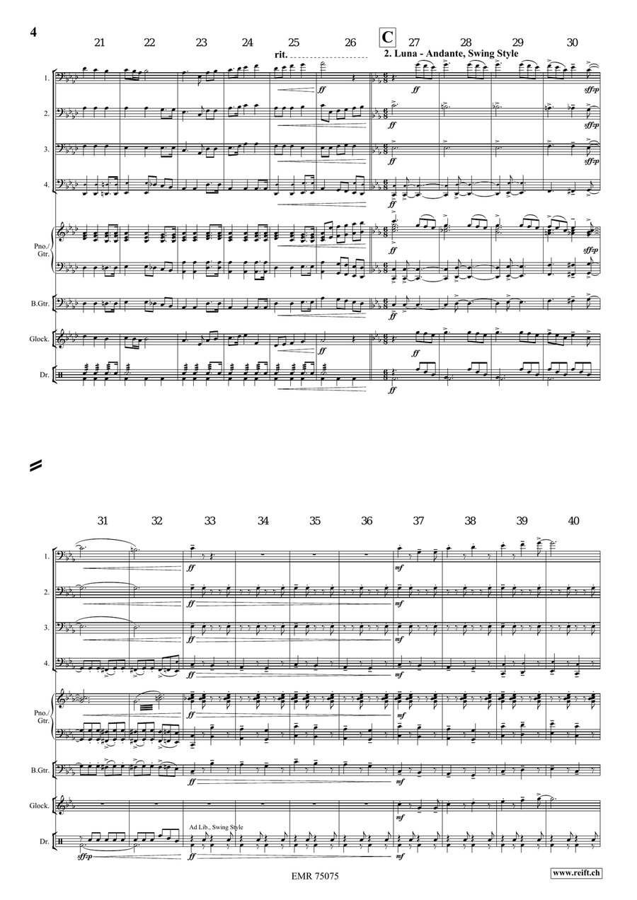 4 Little Cats 4 Little Cats Trombone Quartet scores gallery preview page 5
