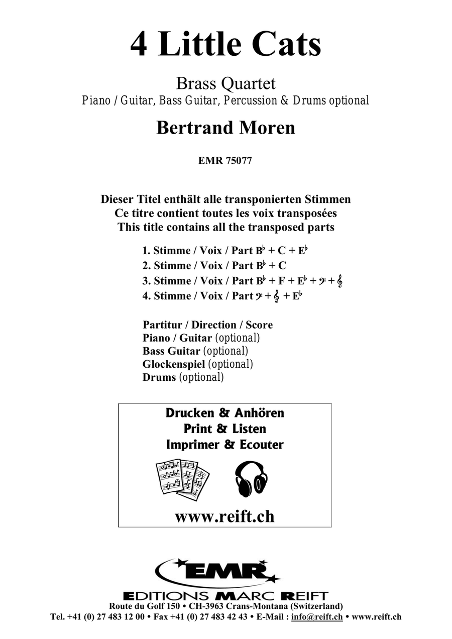 4 Little Cats 4 Little Cats Brass Quartet scores gallery preview page 2