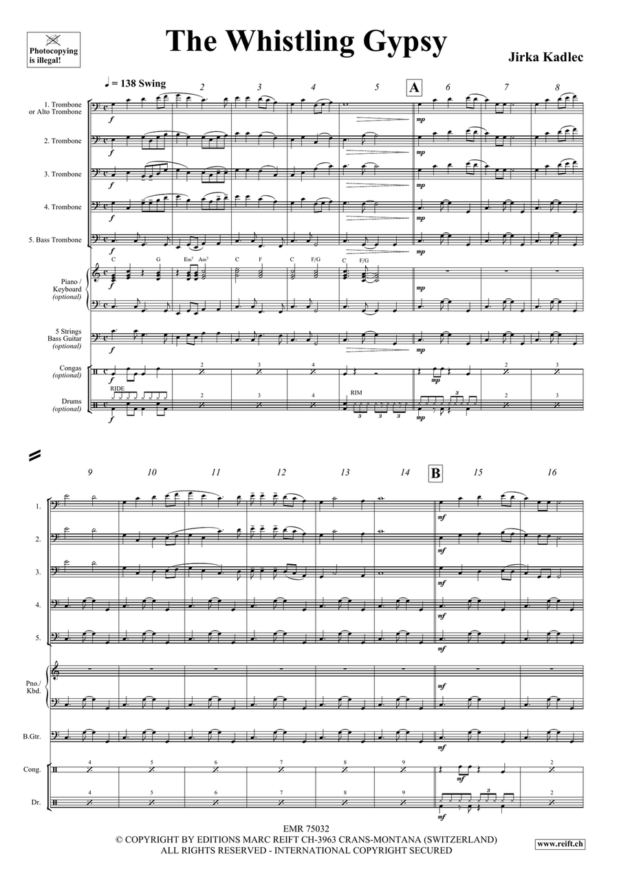 The Whistling Gypsy The Whistling Gypsy Trombone scores gallery preview page 4