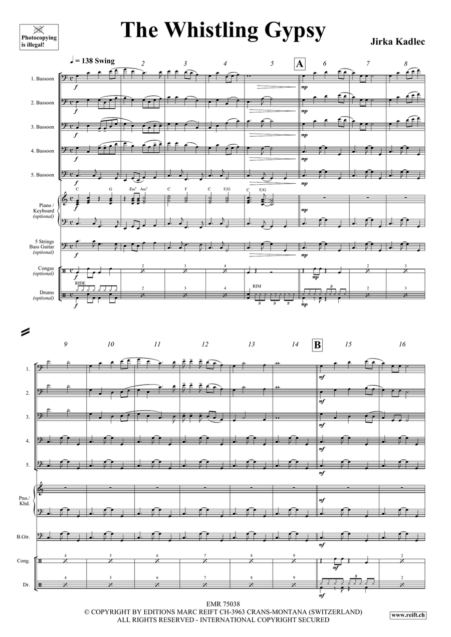 The Whistling Gypsy The Whistling Gypsy Bassoon scores gallery preview page 4