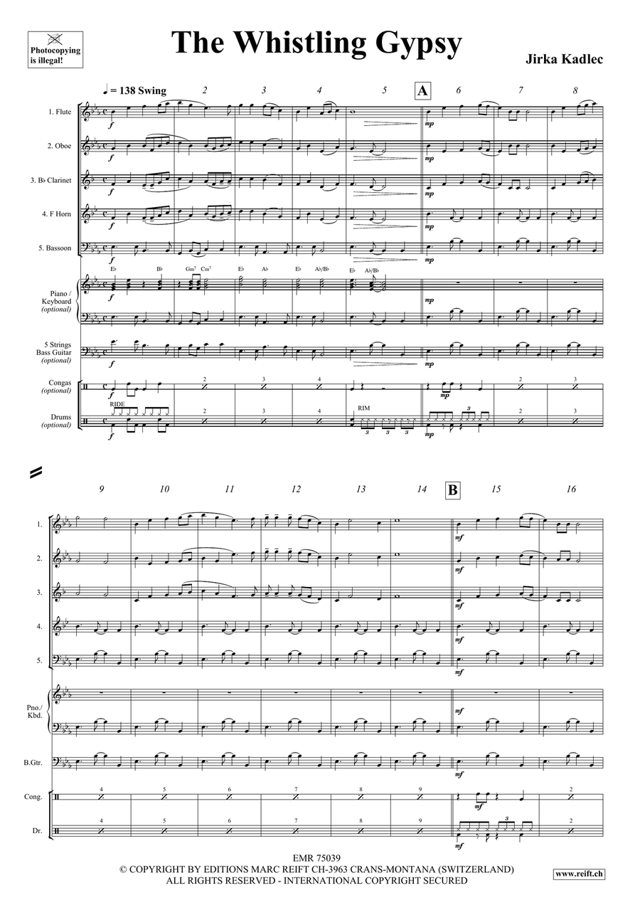 The Whistling Gypsy The Whistling Gypsy Woodwind Quintet scores gallery preview page 4