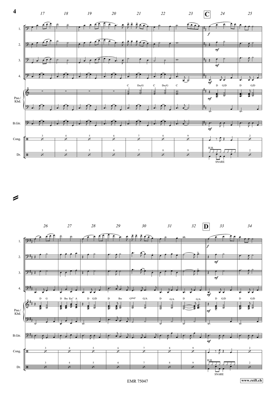 The Whistling Gypsy The Whistling Gypsy Trombone Quartet scores gallery preview page 5