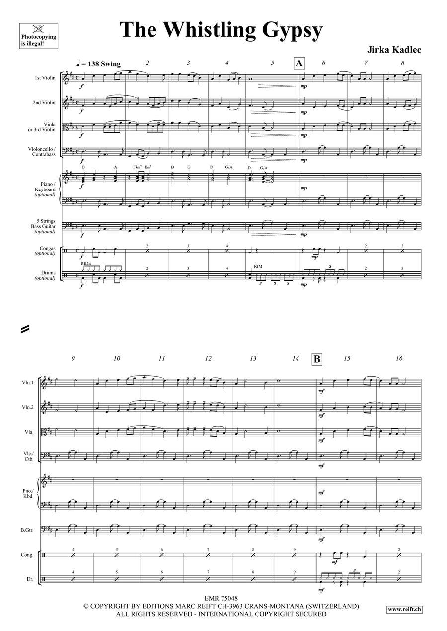 The Whistling Gypsy The Whistling Gypsy String Quartet scores gallery preview page 4