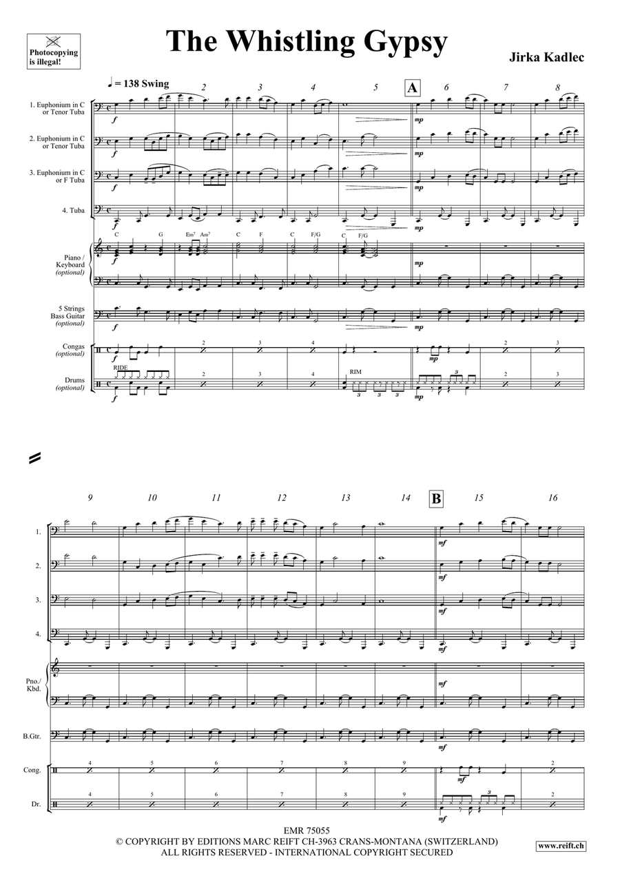 The Whistling Gypsy The Whistling Gypsy Tuba Quartet scores gallery preview page 4