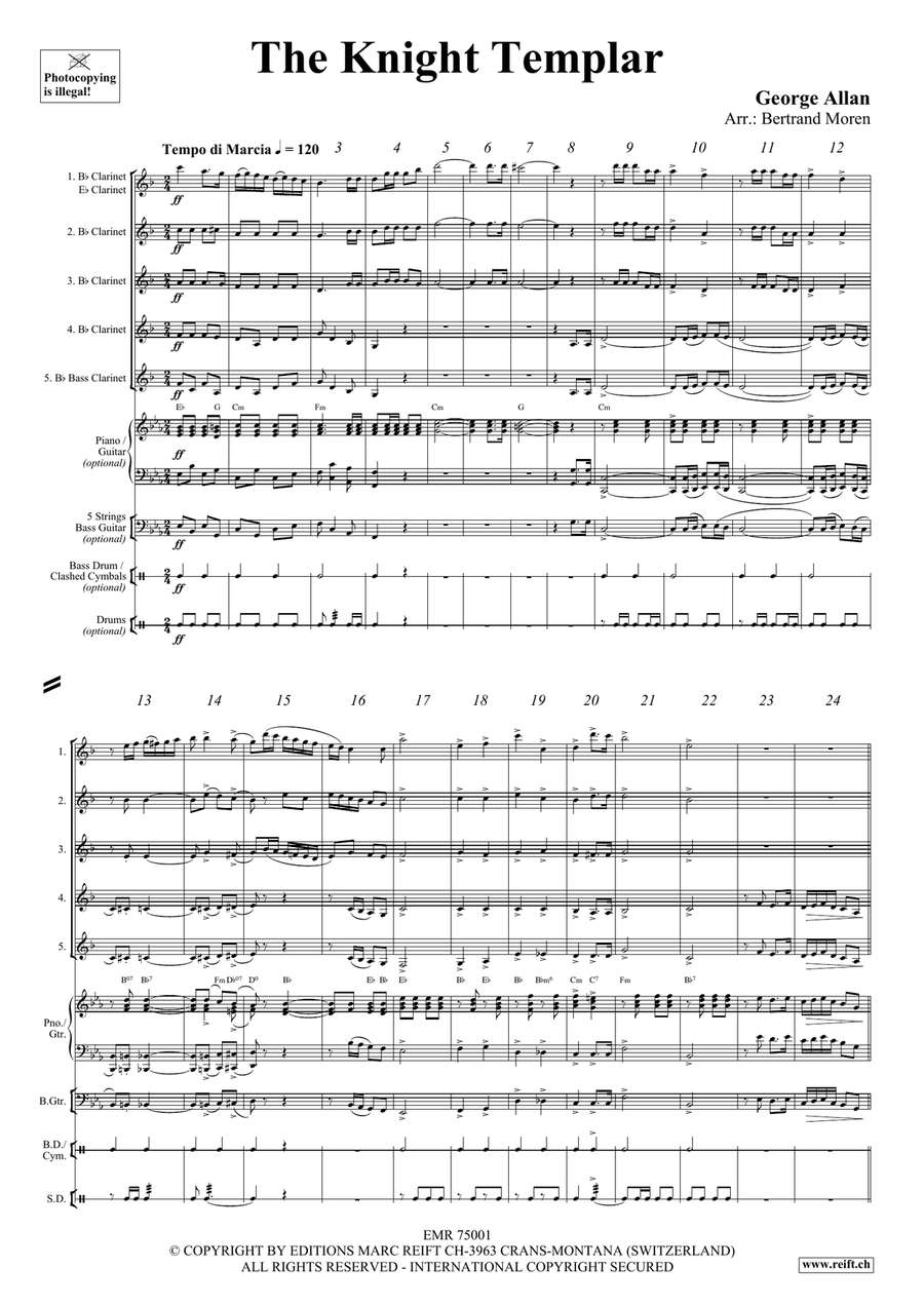 The Knight Templar The Knight Templar Clarinet Quintet scores gallery preview page 3