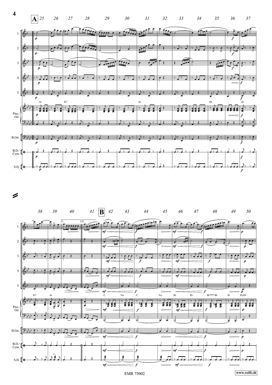 The Knight Templar The Knight Templar Saxophone Quintet scores gallery preview page 4