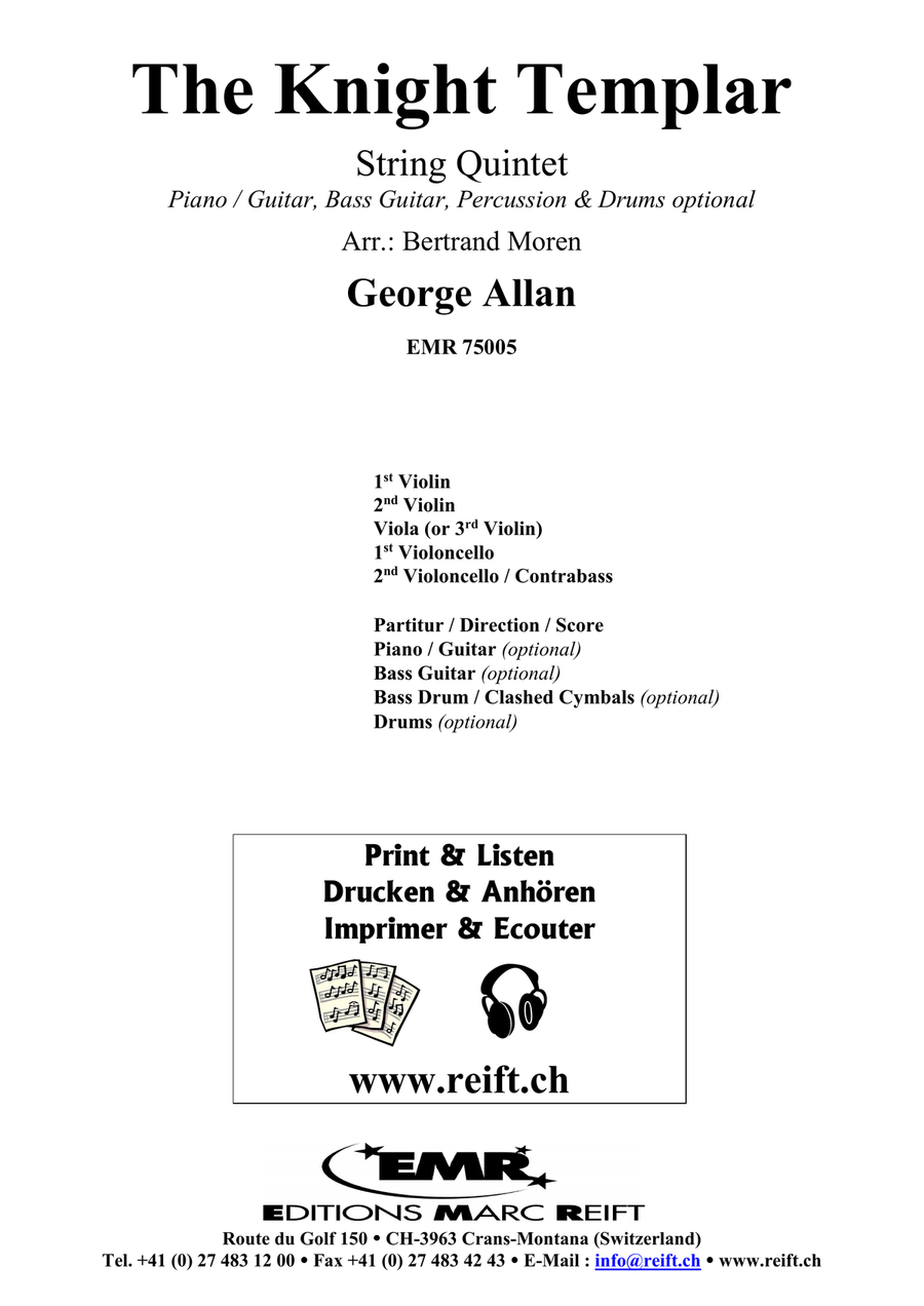 The Knight Templar The Knight Templar String Quintet scores gallery preview page 2