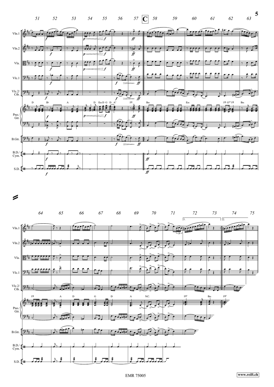 The Knight Templar The Knight Templar String Quintet scores gallery preview page 5