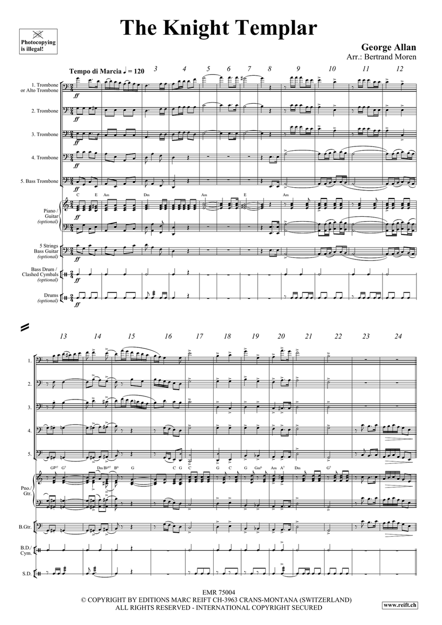 The Knight Templar The Knight Templar Trombone scores gallery preview page 3