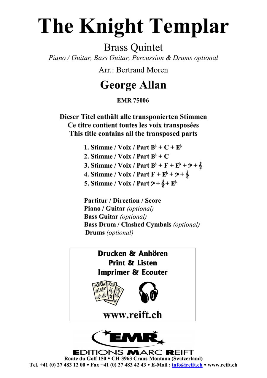 The Knight Templar The Knight Templar Brass Quintet scores gallery preview page 2