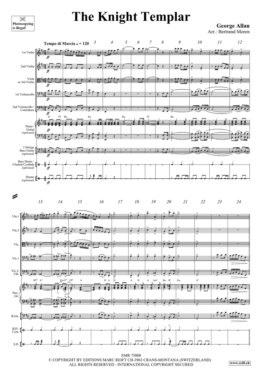 The Knight Templar The Knight Templar String Orchestra scores gallery preview page 3