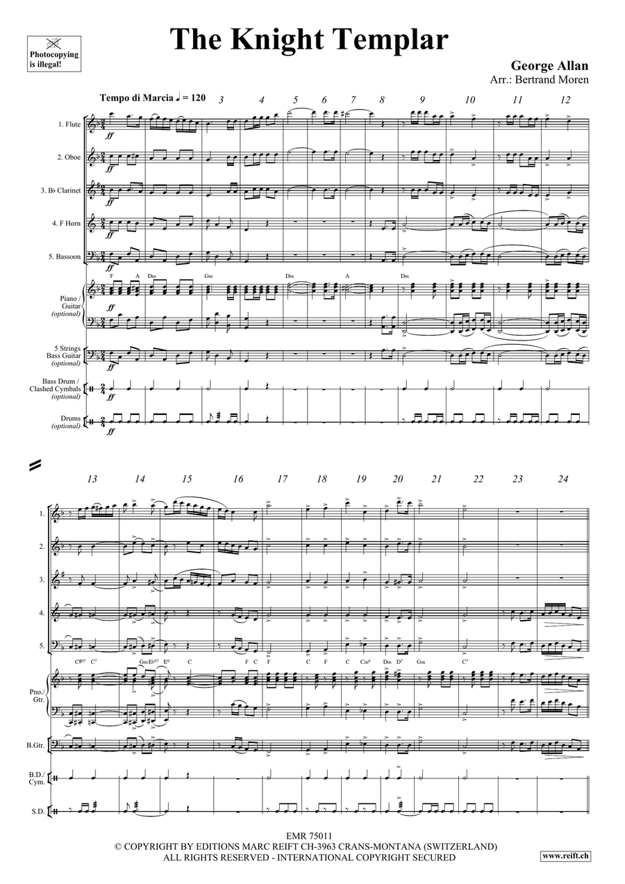The Knight Templar The Knight Templar Woodwind Quintet scores gallery preview page 3