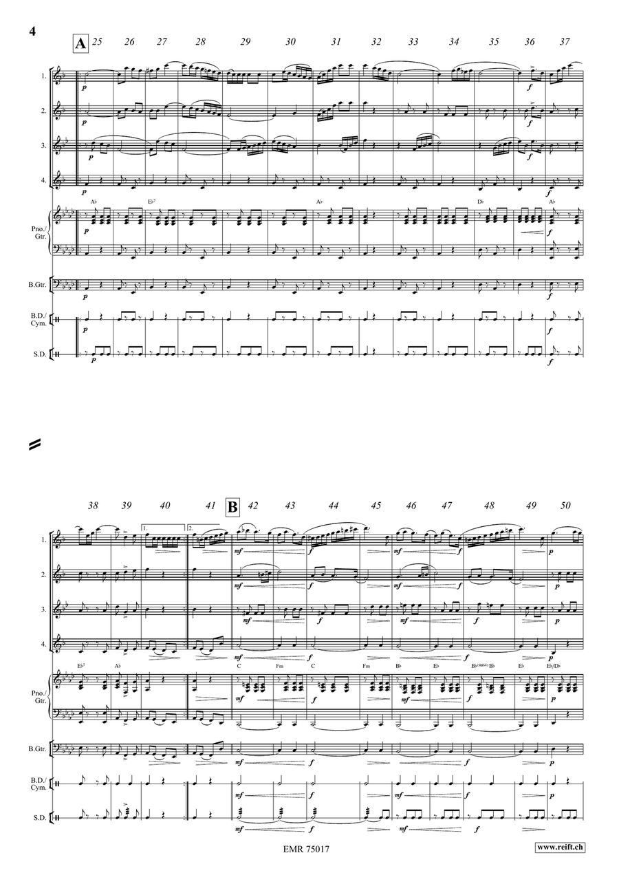 The Knight Templar The Knight Templar Saxophone Quartet scores gallery preview page 4
