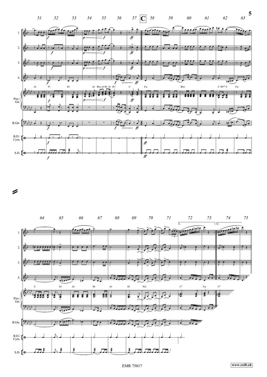 The Knight Templar The Knight Templar Saxophone Quartet scores gallery preview page 5