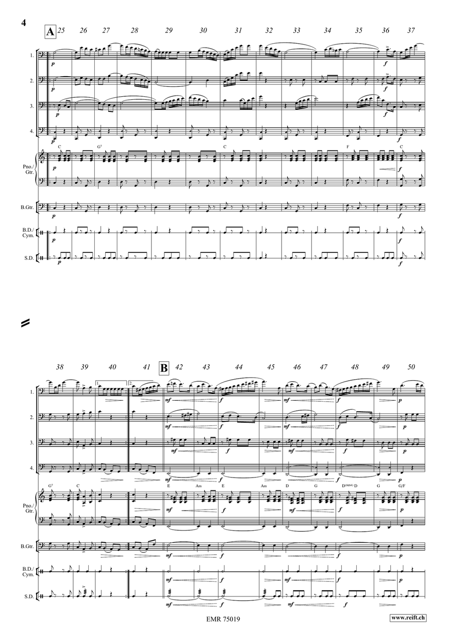 The Knight Templar The Knight Templar Trombone Quartet scores gallery preview page 4