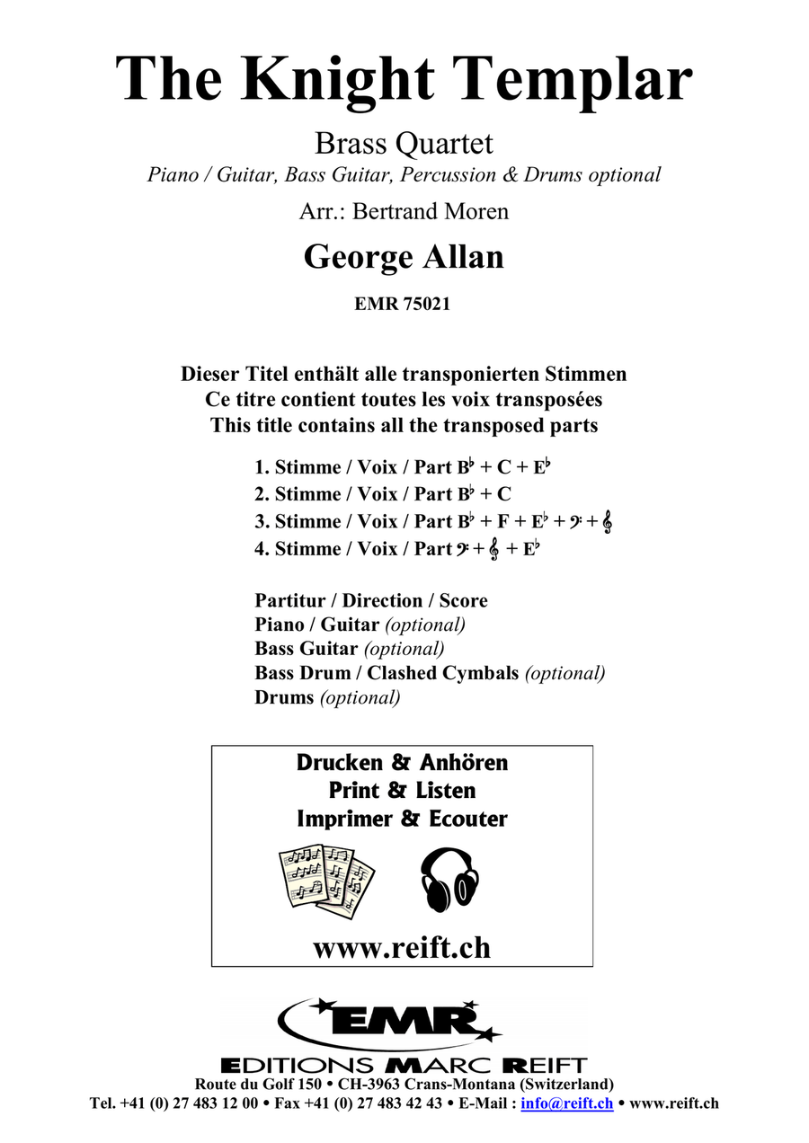 The Knight Templar The Knight Templar Brass Quartet scores gallery preview page 2
