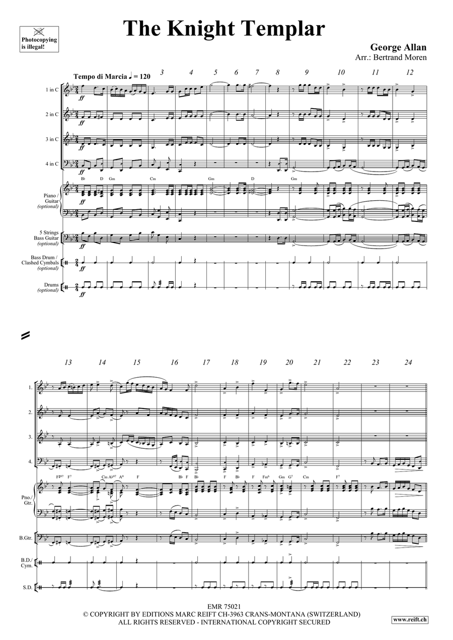 The Knight Templar The Knight Templar Brass Quartet scores gallery preview page 3