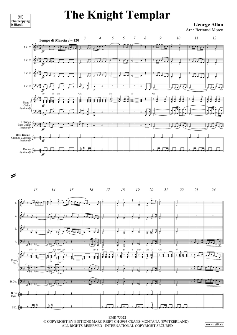 The Knight Templar The Knight Templar Woodwind Quartet scores gallery preview page 3