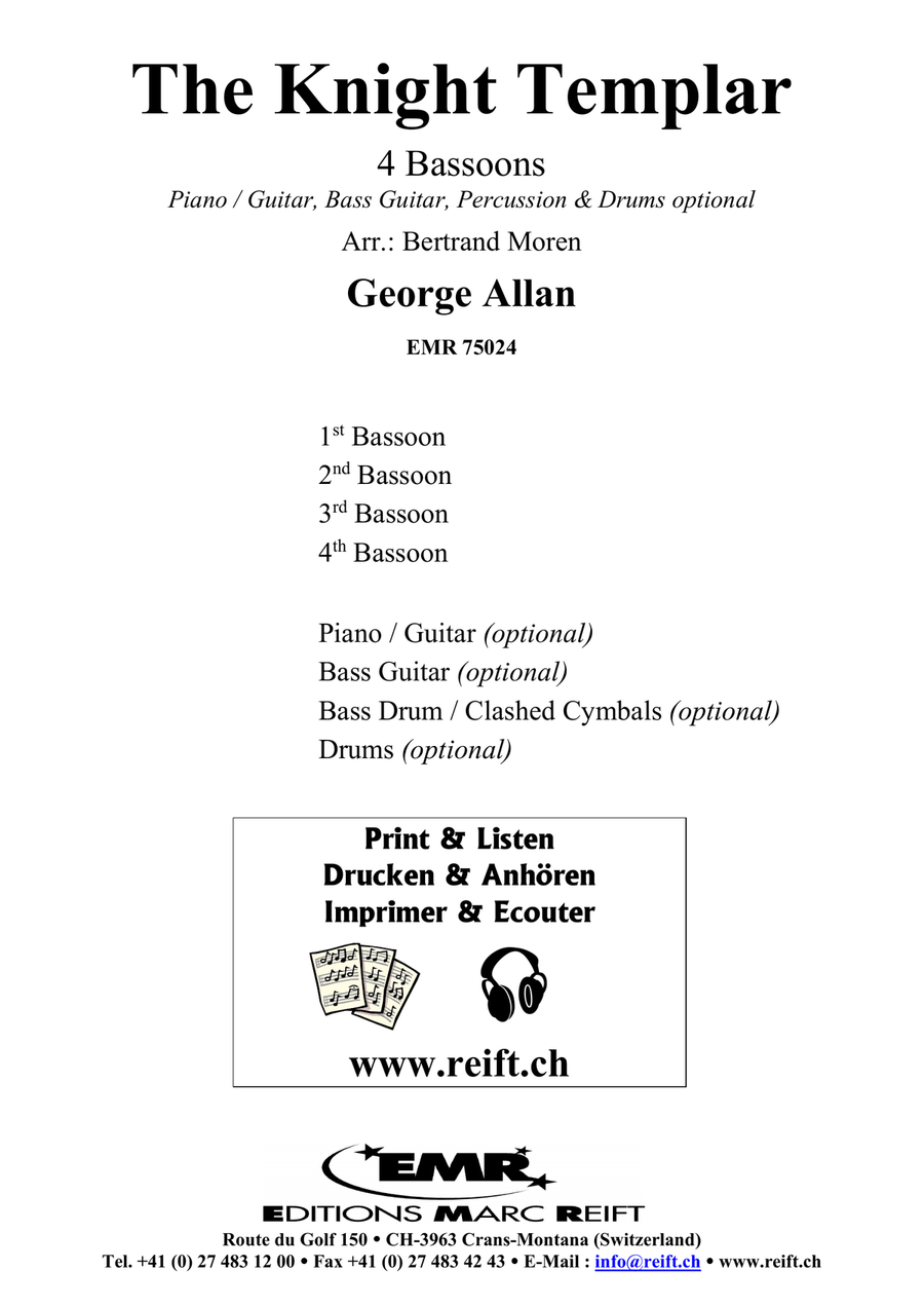 The Knight Templar The Knight Templar Bassoon Quartet scores gallery preview page 2