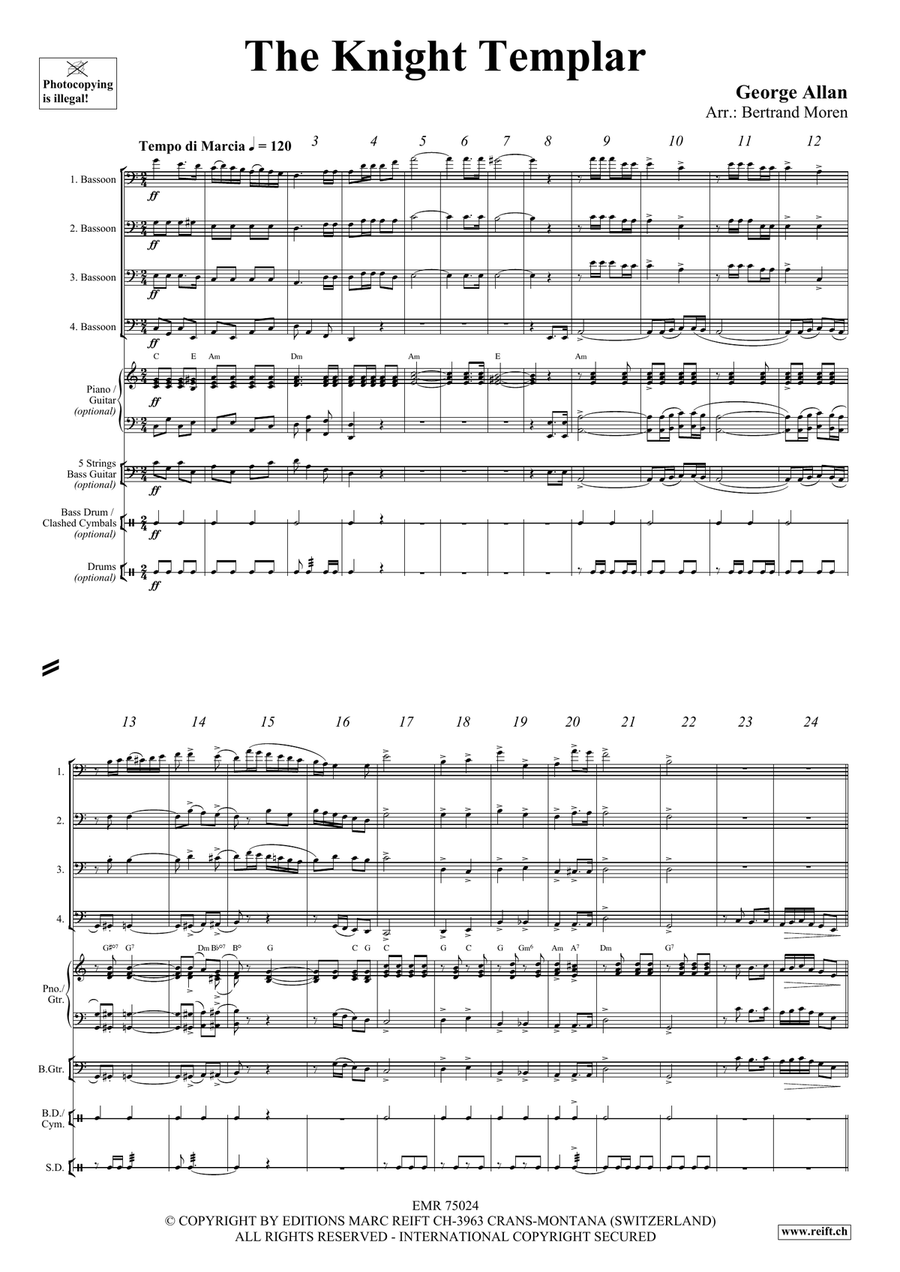 The Knight Templar The Knight Templar Bassoon Quartet scores gallery preview page 3