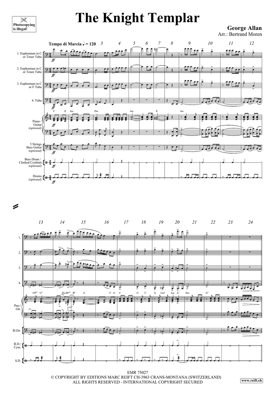 The Knight Templar The Knight Templar Tuba Quartet scores gallery preview page 3