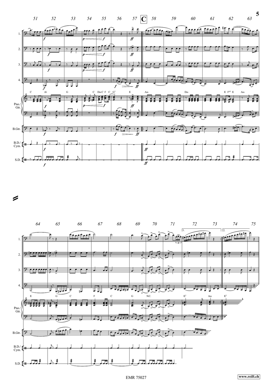 The Knight Templar The Knight Templar Tuba Quartet scores gallery preview page 5
